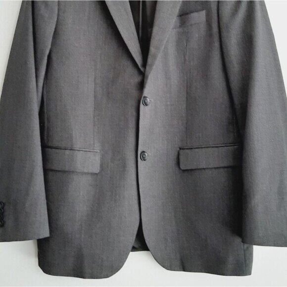 BANANA REPUBLIC 100% Wool Tailored Fit Blazer Jacket Gray Men's Sz 42 R - Picture 3 of 15